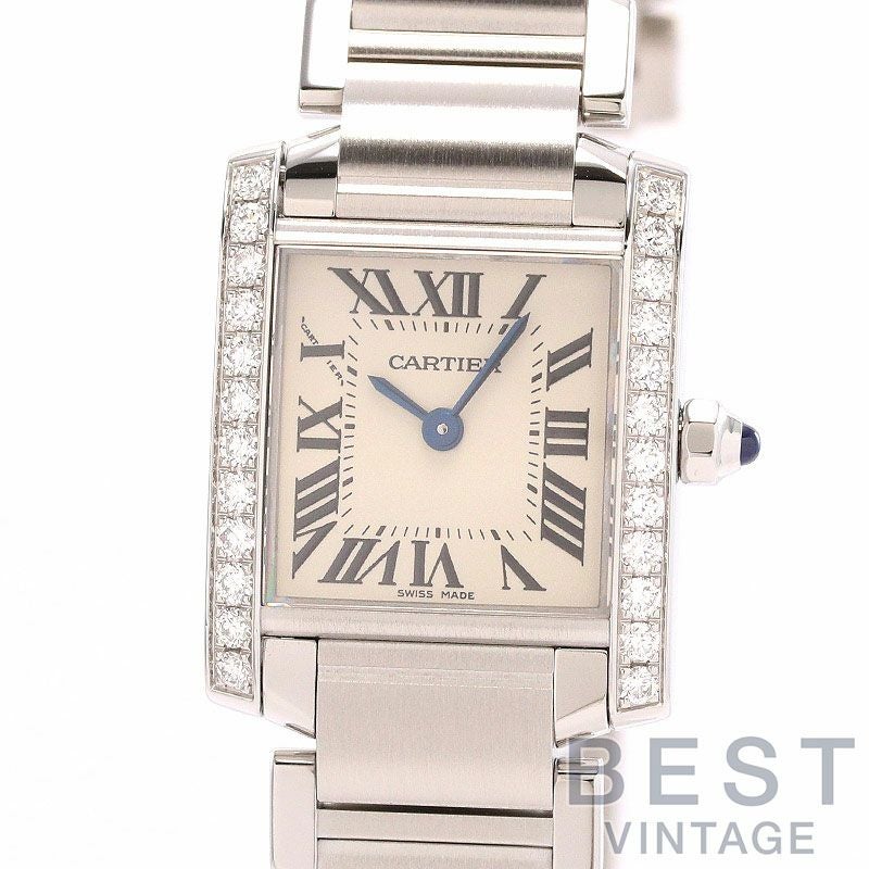 【中古】CARTIER TANK FRANCAISE WATCH SMALL MODEL カルティエ タンク フランセーズ SM W4TA0008