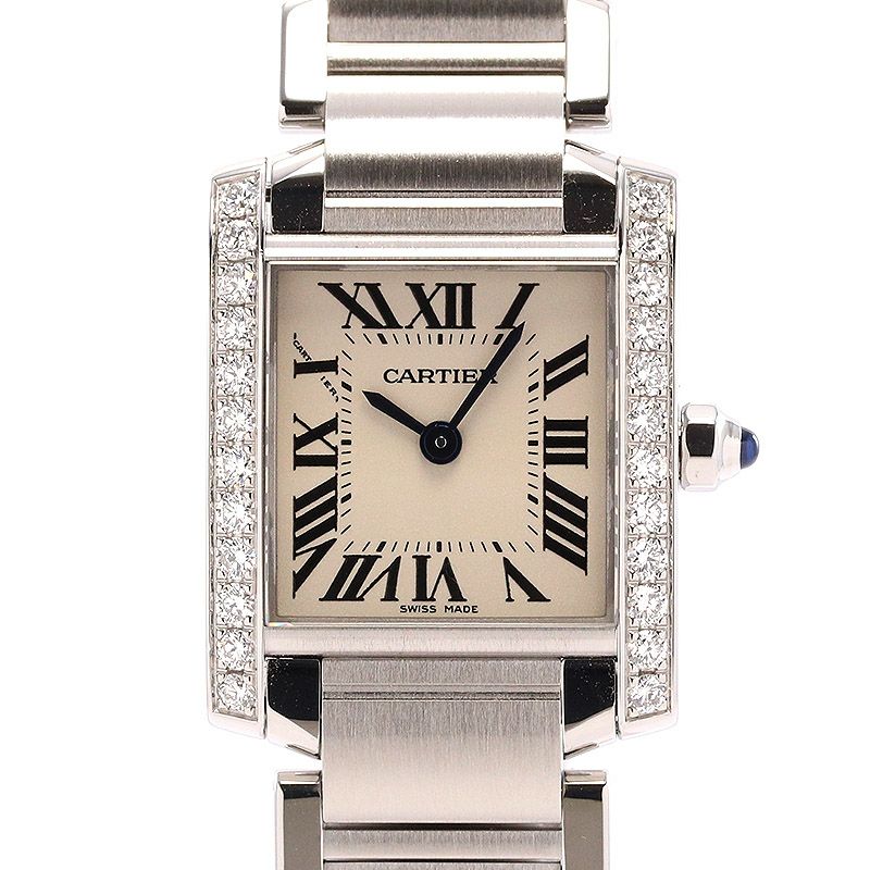 【中古】CARTIER TANK FRANCAISE WATCH SMALL MODEL カルティエ タンク フランセーズ SM W4TA0008