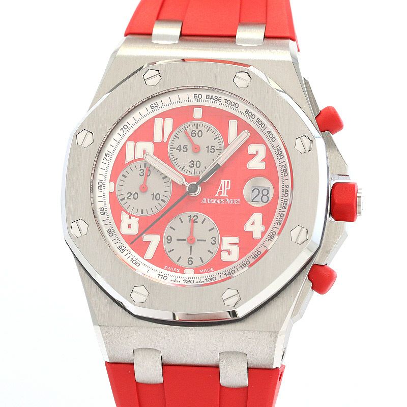 【中古】AUDEMARS PIGUET ROYAL OAK OFFSHORE RHONE-FUSTERIE オーデマ・ピゲ ロイヤル オーク オフショア クロノグラフ ジュネーブブティックオープン記念 500本限定 26108ST.OO.D066CR.01