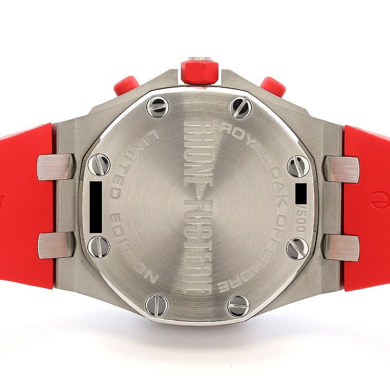 【中古】AUDEMARS PIGUET ROYAL OAK OFFSHORE RHONE-FUSTERIE オーデマ・ピゲ ロイヤル オーク オフショア クロノグラフ ジュネーブブティックオープン記念 500本限定 26108ST.OO.D066CR.01