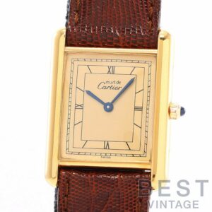 【中古】CARTIER MUST TANK LARGE MODEL VERMEIL カルティエ マストタンクLM ヴェルメイユ 83918723 (6 81006)