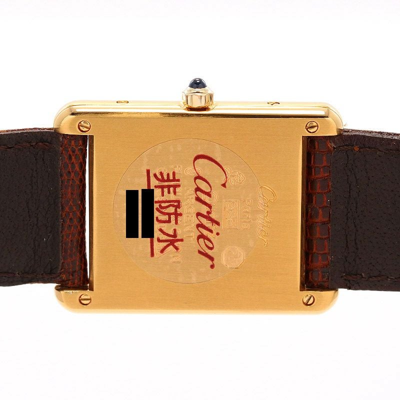 【中古】CARTIER MUST TANK LARGE MODEL VERMEIL カルティエ マストタンクLM ヴェルメイユ 83918723 (6 81006)