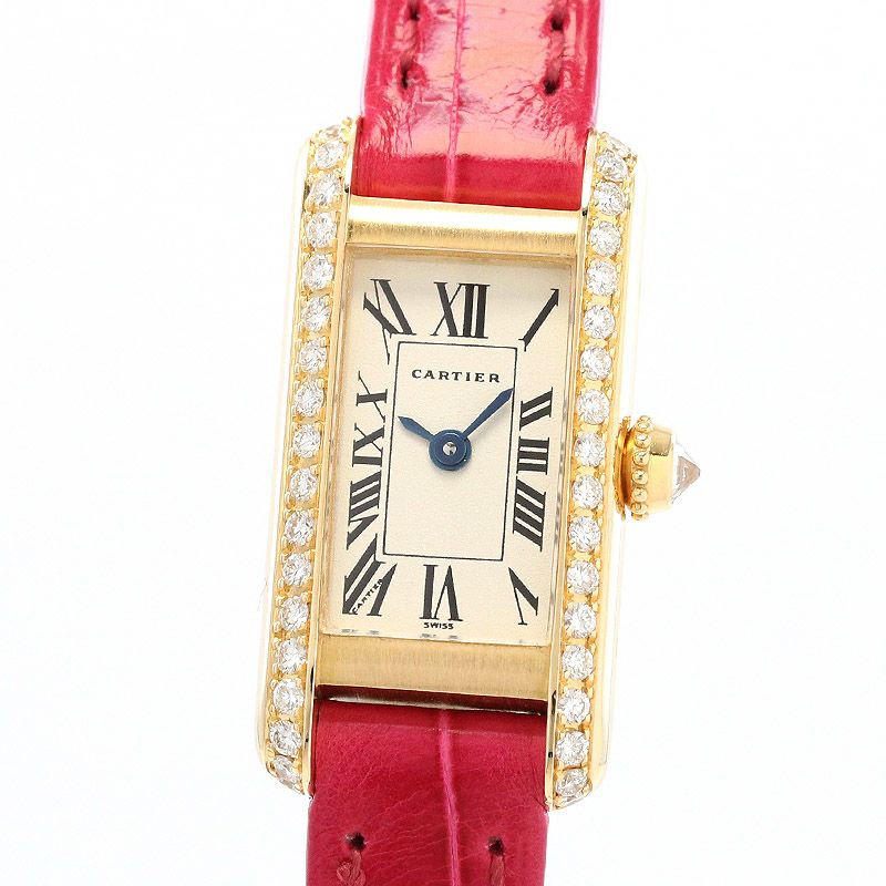 【中古】CARTIER TANK ALLONGEE SMALL MODEL カルティエ タンク アロンジェ SM WB300531 (1380)