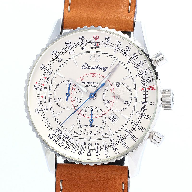 【中古】BREITLING NAVITIMER MONTBRILLANT DATE ブライトリング ナビタイマー モンブリラン デイト A4133012/G196(A414G96KBA)
