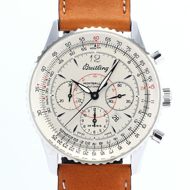 【中古】BREITLING NAVITIMER MONTBRILLANT DATE ブライトリング ナビタイマー モンブリラン デイト A4133012/G196(A414G96KBA)