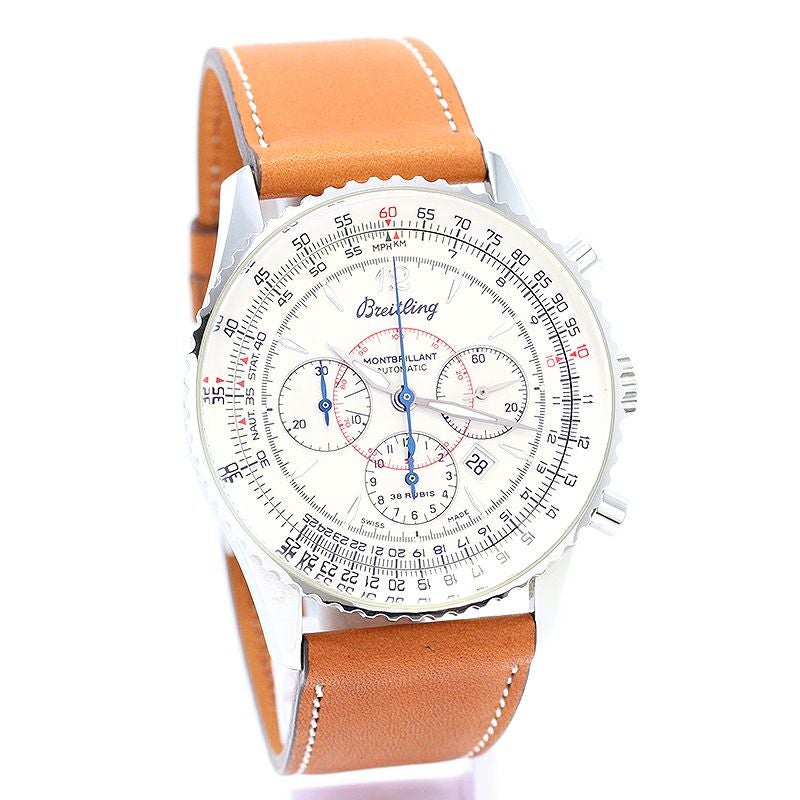 【中古】BREITLING NAVITIMER MONTBRILLANT DATE ブライトリング ナビタイマー モンブリラン デイト A4133012/G196(A414G96KBA)