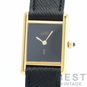 【中古】CARTIER MUST TANK SMALL MODEL ONYX DIAL カルティエ マストタンクSM オニキスダイヤル 84919923