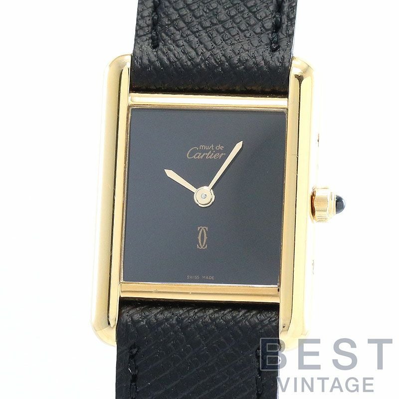 【中古】CARTIER MUST TANK SMALL MODEL ONYX DIAL カルティエ マストタンクSM オニキスダイヤル 84919923