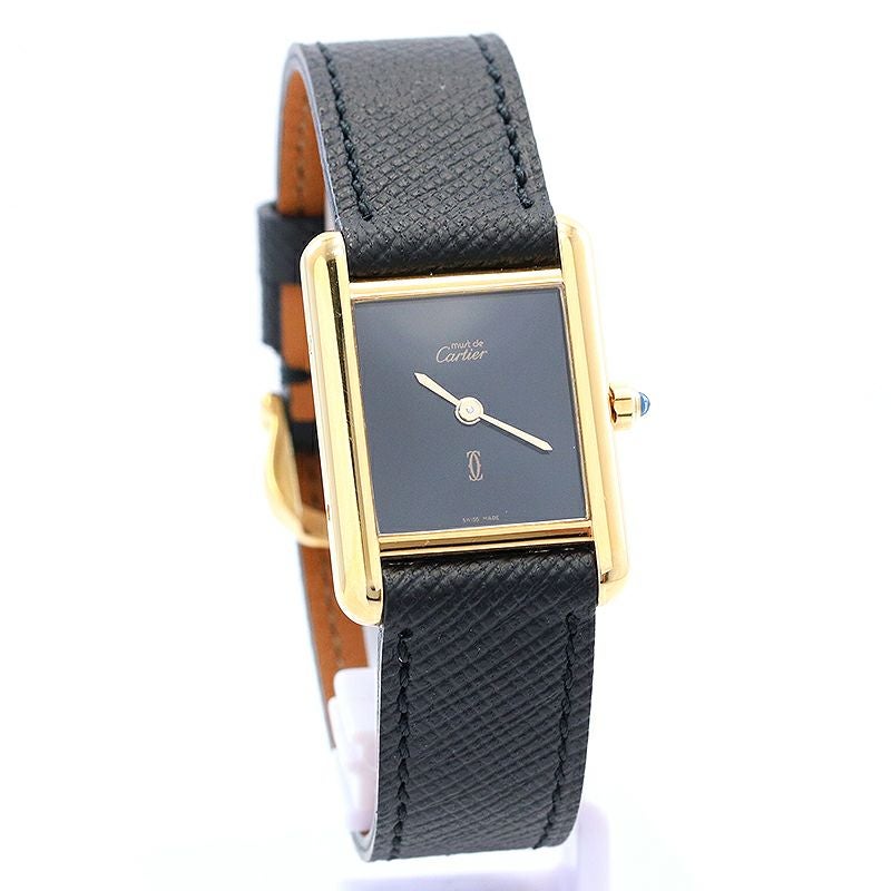 【中古】CARTIER MUST TANK SMALL MODEL ONYX DIAL カルティエ マストタンクSM オニキスダイヤル 84919923