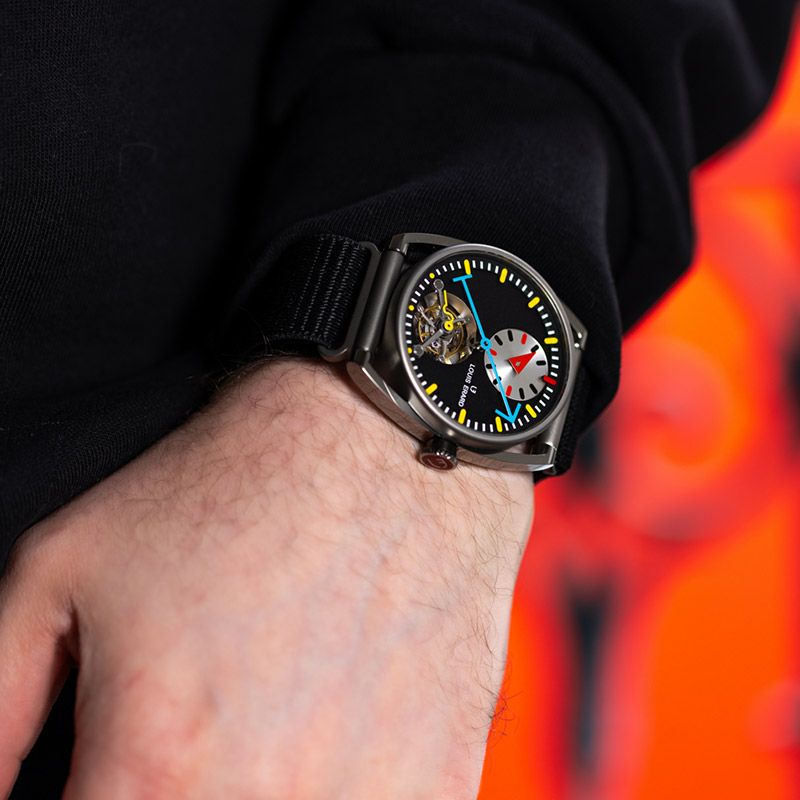 LOUIS ERARD Noirmont X Alain Silberstein Regulator Tourbillon Black ルイ・エラール ノワールモン X アラン・シルベスタイン レギュレーター トゥールビヨン ブラック LE89356TT02BTT82