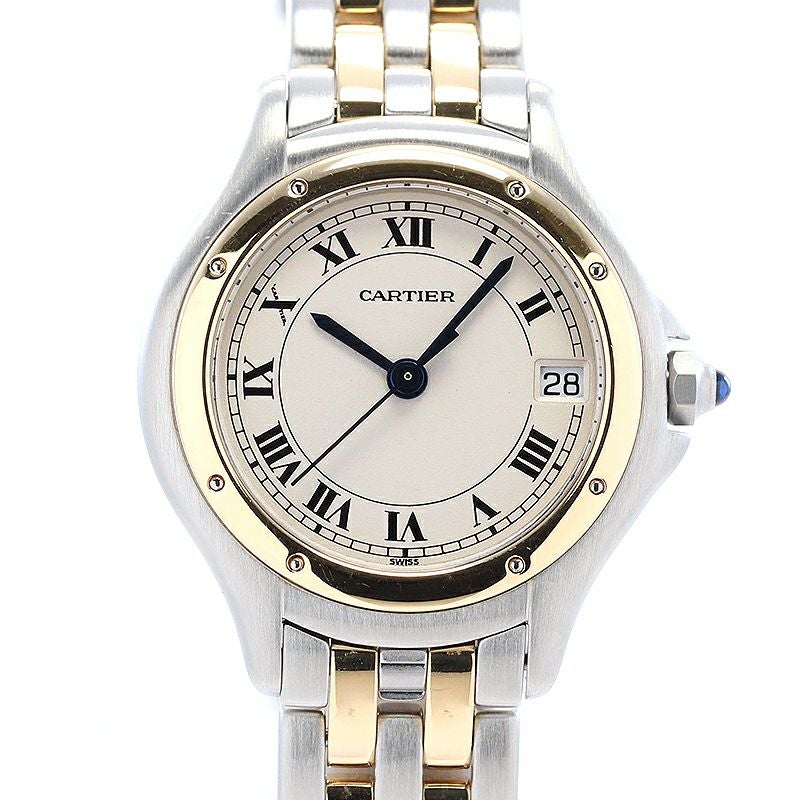 【中古】CARTIER PANTHER COUGAR SMALL MODEL 2 ROW カルティエ パンテールクーガー SM 2ロウ W35005B6