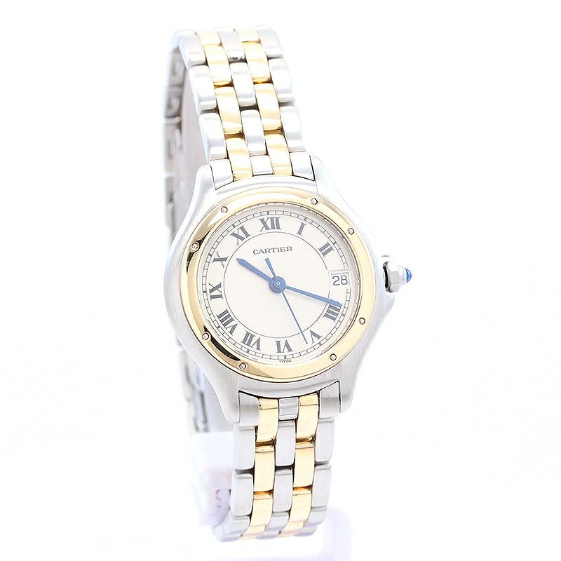 【中古】CARTIER PANTHER COUGAR SMALL MODEL 2 ROW カルティエ パンテールクーガー SM 2ロウ W35005B6