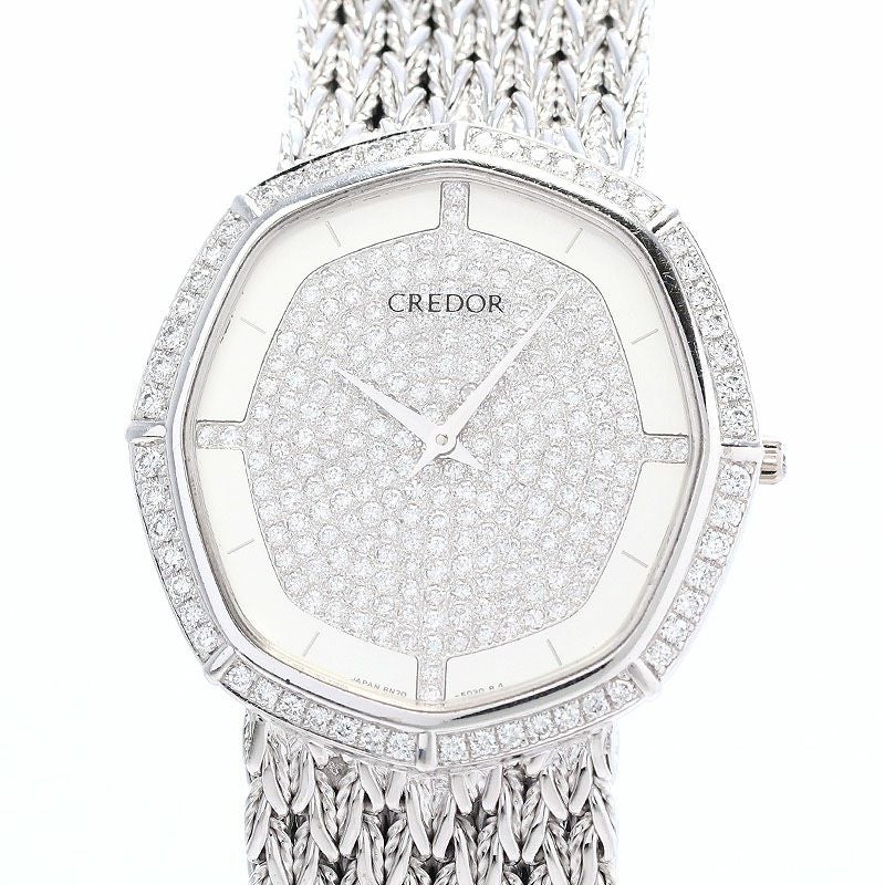 【中古】SEIKO CREDOR PAVE DIAMONDS セイコー クレドール パヴェ ダイヤモンド GBAD989 (8N70-5031)