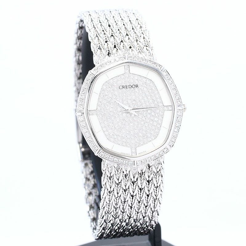 【中古】SEIKO CREDOR PAVE DIAMONDS セイコー クレドール パヴェ ダイヤモンド GBAD989 (8N70-5031)