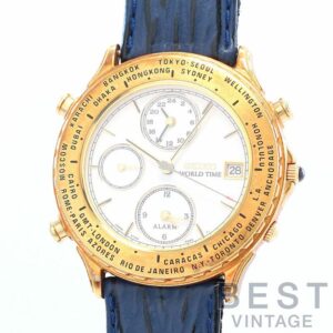 【中古】SEIKO WORLD TIME ALARM セイコー ワールドタイム アラーム SBKW004 (5T52-6A80)