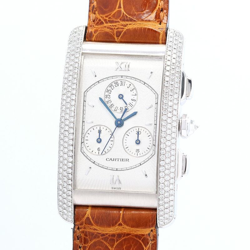 【中古】CARTIER TANK AMERICAN LARGE MODEL CHRONO REFLEX カルティエ タンク アメリカン LM クロノリフレックス WB702751