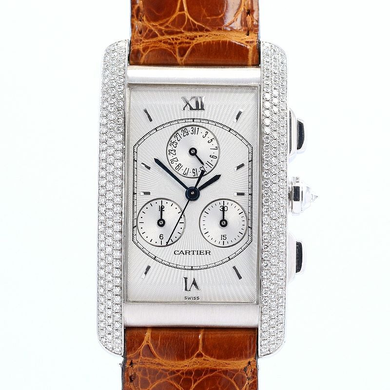 【中古】CARTIER TANK AMERICAN LARGE MODEL CHRONO REFLEX カルティエ タンク アメリカン LM クロノリフレックス WB702751