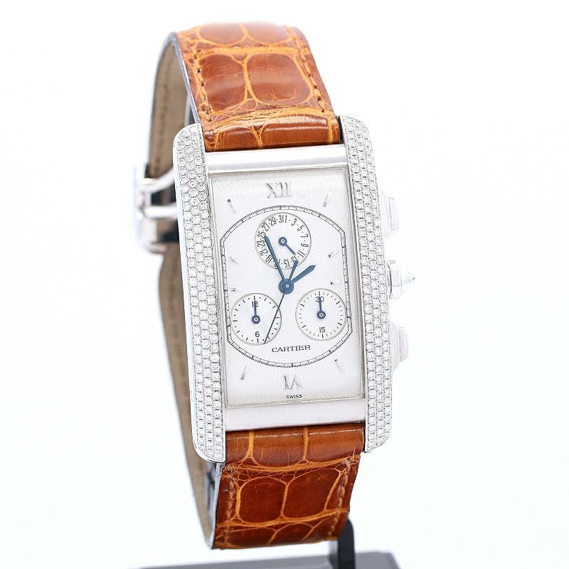 【中古】CARTIER TANK AMERICAN LARGE MODEL CHRONO REFLEX カルティエ タンク アメリカン LM クロノリフレックス WB702751