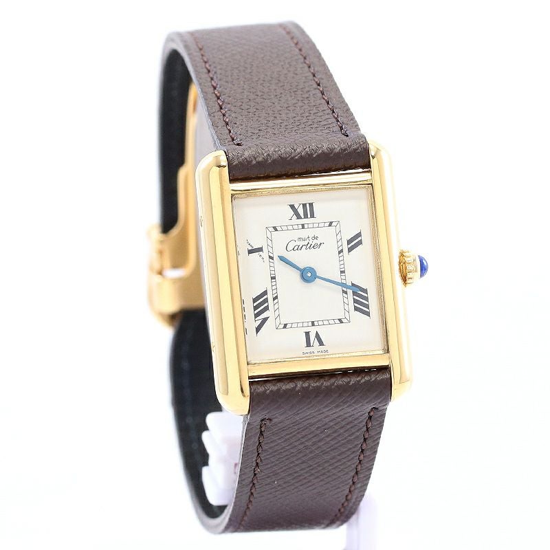 【中古】CARTIER MUST TANK SMALL MODEL VERMEIL カルティエ マストタンクSM ヴェルメイユ W1013654