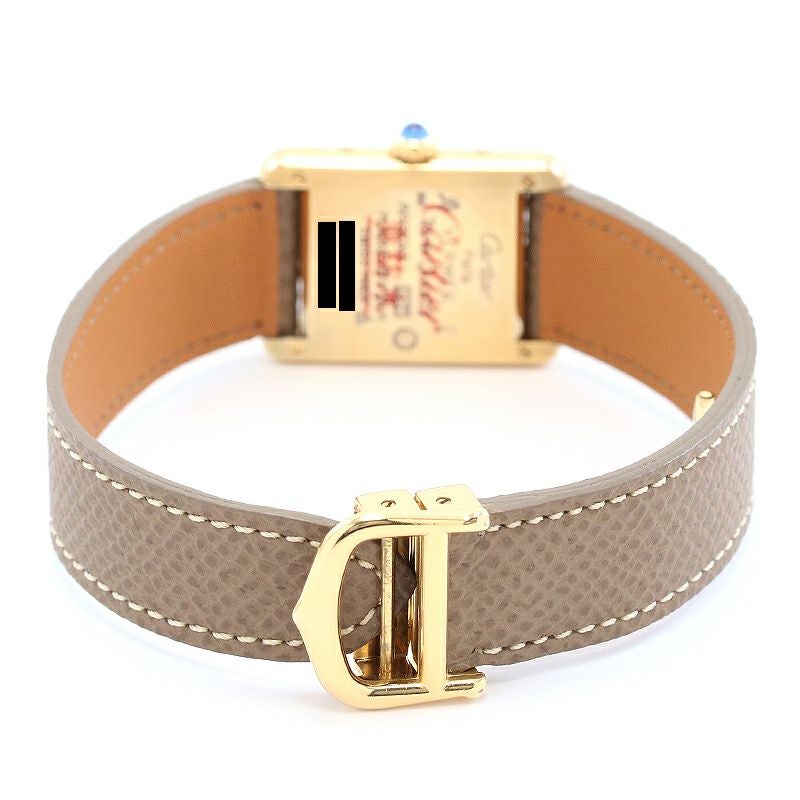 【中古】CARTIER MUST TANK SMALL MODEL VERMEIL OPALINE DIAL カルティエ マストタンク SM ヴェルメイユ オパランダイヤル W1005554