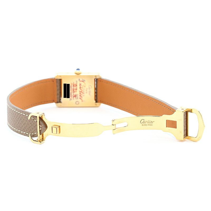 【中古】CARTIER MUST TANK SMALL MODEL VERMEIL OPALINE DIAL カルティエ マストタンク SM ヴェルメイユ オパランダイヤル W1005554