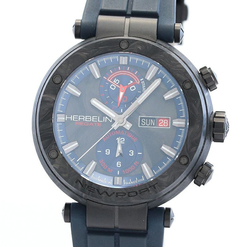 【中古】HERBELIN NEWPORT REGATE CARBON エルブラン ニューポート レガッタ カーボン 288/CN45CB