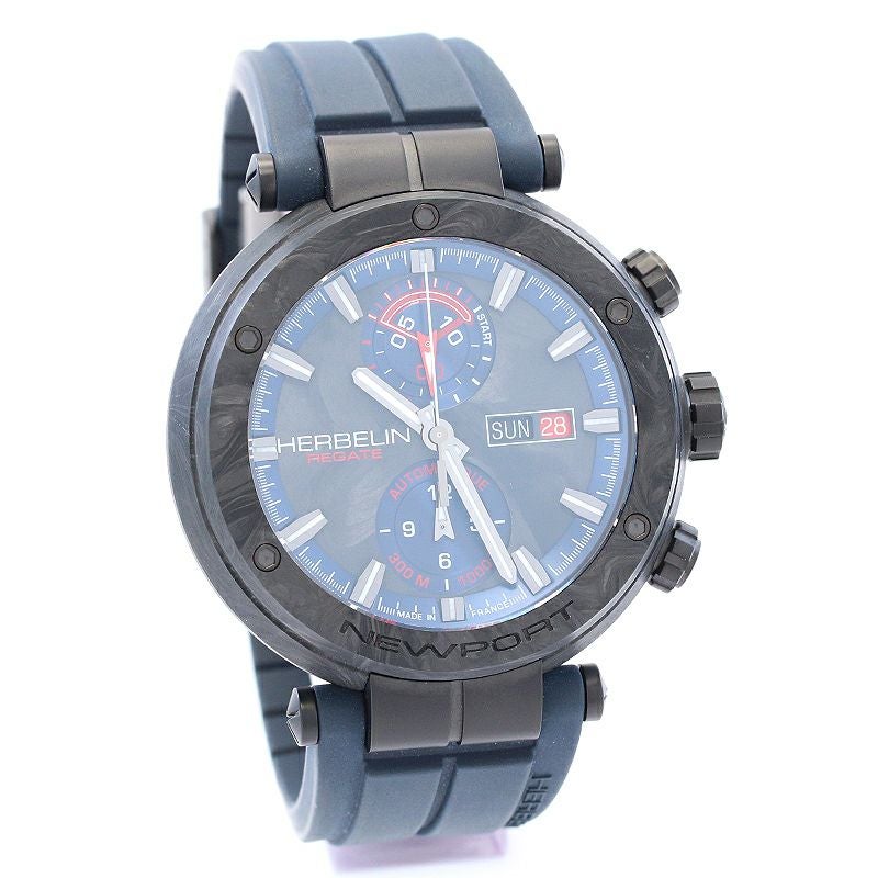 【中古】HERBELIN NEWPORT REGATE CARBON エルブラン ニューポート レガッタ カーボン 288/CN45CB