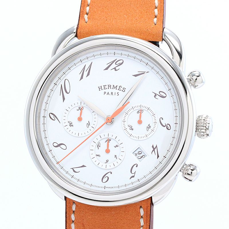 【中古】HERMES ARCEAU CHRONOGRAPH エルメス アルソー クロノグラフ AR4.910A