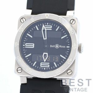 【中古】BELL & ROSS BR03-92 TYPE AVIATION ベル＆ロス BR03-92 タイプ アビエーション BR03-92AVIA-R (BR03-88-S)