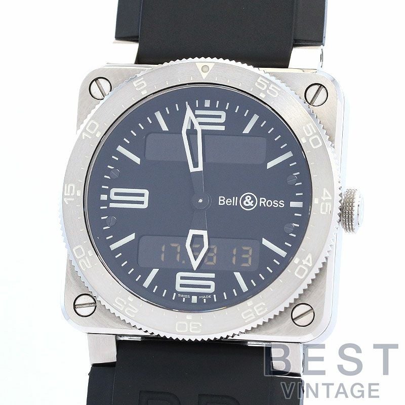 【中古】BELL & ROSS BR03-92 TYPE AVIATION ベル&ロス BR03-92 タイプ アビエーション BR03-92AVIA-R (BR03-88-S)