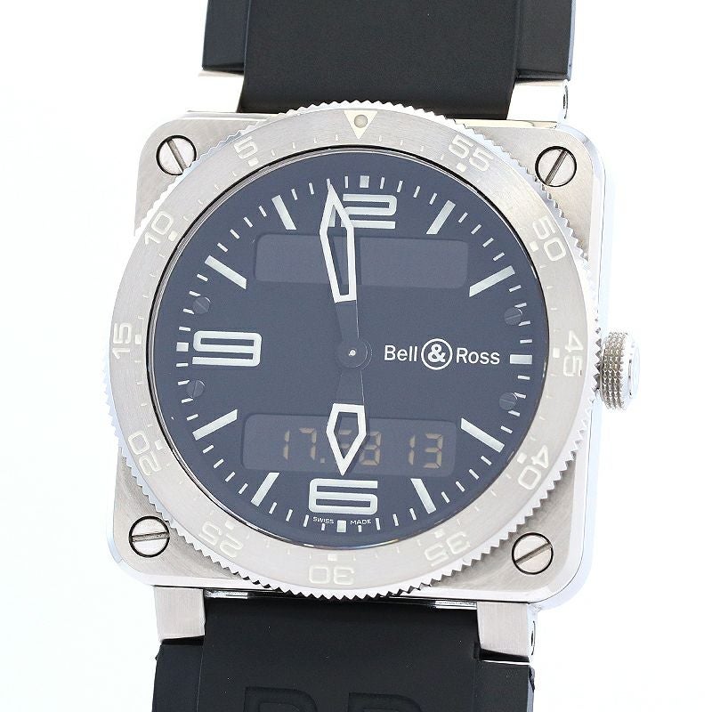 【中古】BELL & ROSS BR03-92 TYPE AVIATION ベル&ロス BR03-92 タイプ アビエーション BR03-92AVIA-R (BR03-88-S)