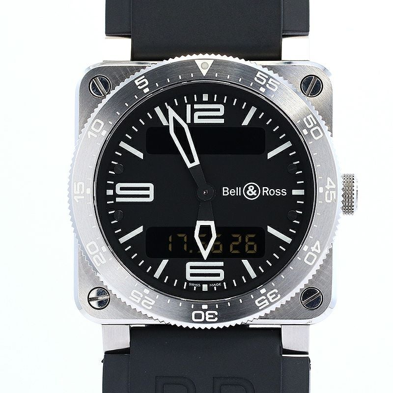 【中古】BELL & ROSS BR03-92 TYPE AVIATION ベル&ロス BR03-92 タイプ アビエーション BR03-92AVIA-R (BR03-88-S)