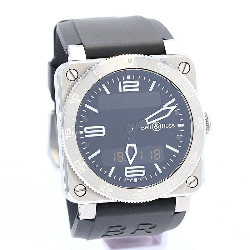 【中古】BELL & ROSS BR03-92 TYPE AVIATION ベル&ロス BR03-92 タイプ アビエーション BR03-92AVIA-R (BR03-88-S)