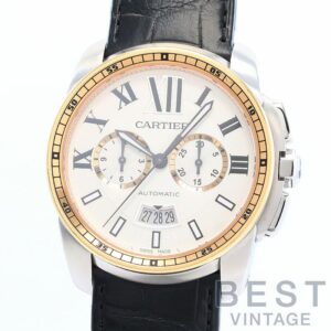 【中古】CARTIER CALIBRE DE CARTIER CHRONOGRAPH LARGE MODEL カルティエ カリブル ドゥ カルティエ クロノグラフ LM W7100043