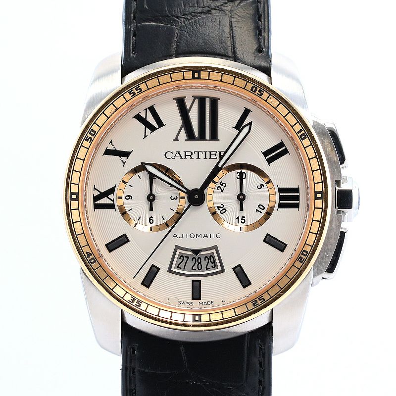 【中古】CARTIER CALIBRE DE CARTIER CHRONOGRAPH LARGE MODEL カルティエ カリブル ドゥ カルティエ クロノグラフ LM W7100043