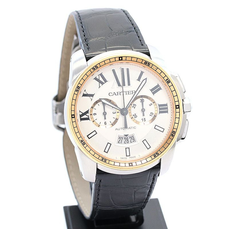 【中古】CARTIER CALIBRE DE CARTIER CHRONOGRAPH LARGE MODEL カルティエ カリブル ドゥ カルティエ クロノグラフ LM W7100043