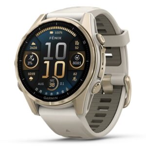 GARMIN fenix 8 Sapphire AMOLED 43mm Soft Gold / Fog Gray ガーミン フェニックス8 サファイア アモレッド 43mm ソフトゴールド / フォググレー 010-02903-16