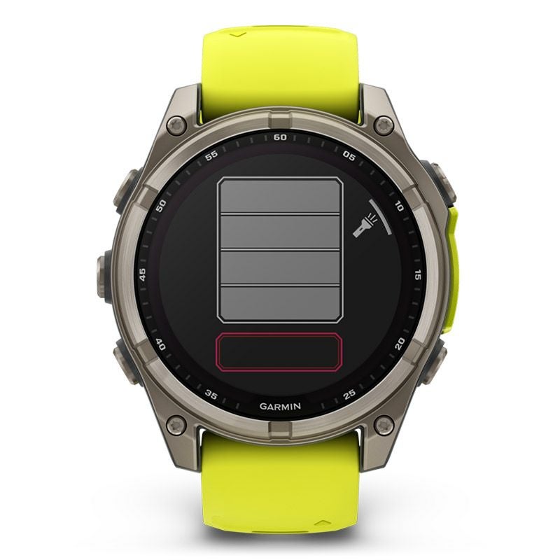 GARMIN fenix 8 Sapphire Dual Power 47mm Ti / Amp Yellow ガーミン フェニックス8 サファイア デュアルパワー 47mm Ti / アンプ イエロー 010-02906-51