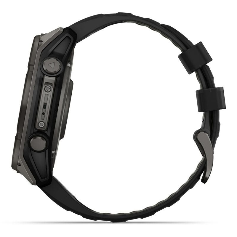GARMIN fenix 8 Sapphire Dual Power 51mm Ti Carbon Gray DLC / Black ガーミン フェニックス8 サファイア デュアルパワー 51mm Ti カーボン グレー DLC / ブラック 010-02907-50