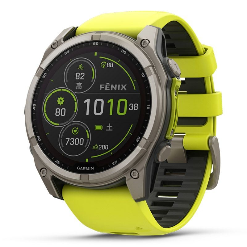 GARMIN fenix 8 Sapphire Dual Power 51mm Ti / Amp Yellow ガーミン フェニックス8 サファイア デュアルパワー 51mm Ti / アンプ イエロー 010-02907-51