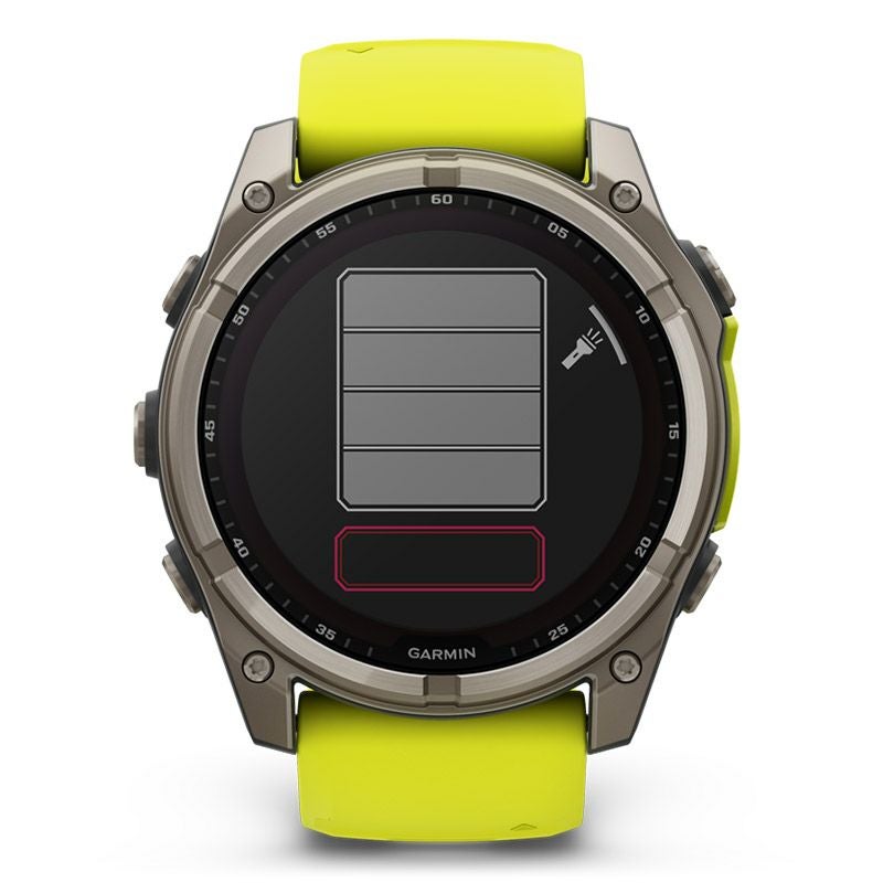 GARMIN fenix 8 Sapphire Dual Power 51mm Ti / Amp Yellow ガーミン フェニックス8 サファイア デュアルパワー 51mm Ti / アンプ イエロー 010-02907-51
