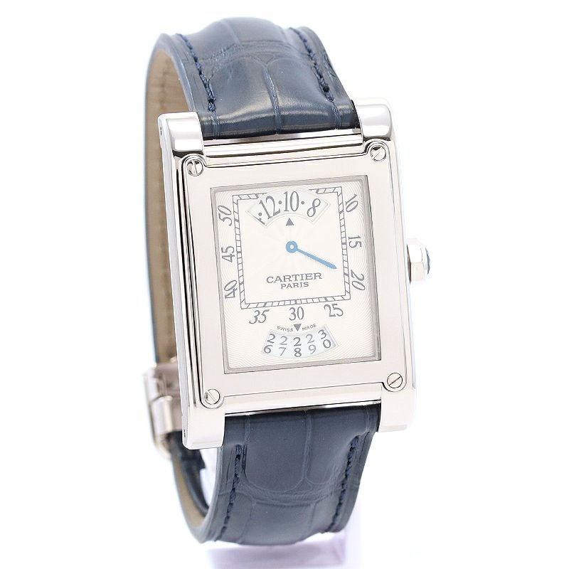 【中古】CARTIER TANK A VIS LARGE MODEL TIME & CALENDAR CPCP カルティエ タンク ア・ヴィス LM タイム&カレンダー CPCP W1534551