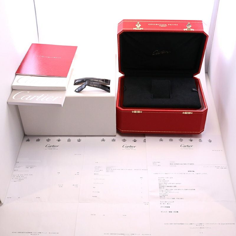 【中古】CARTIER TANK A VIS LARGE MODEL TIME & CALENDAR CPCP カルティエ タンク ア・ヴィス LM タイム&カレンダー CPCP W1534551