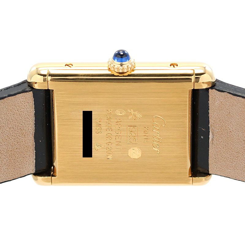 【中古】CARTIER MUST TANK LARGE MODEL TRINITY カルティエ マストタンク LM ヴェルメイユ ストライプトリニティダイヤル 81972213