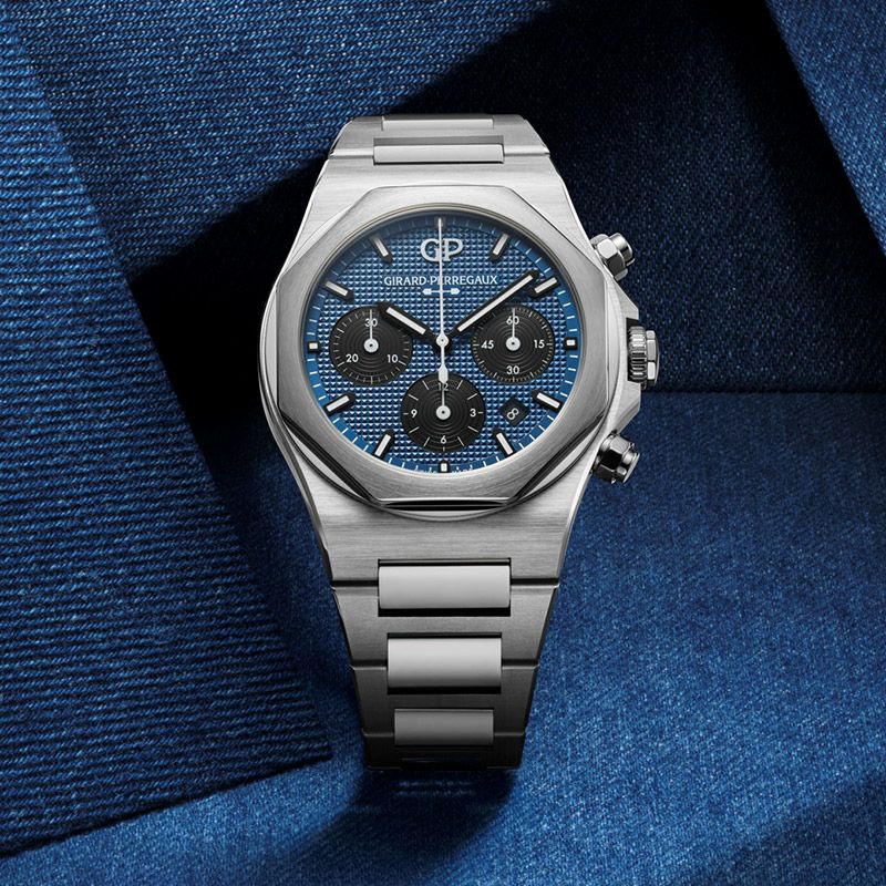 GIRARD-PERREGAUX LAUREATO CHRONOGRAPH AIIRO JAPAN LIMITED EDITION ジラール・ベルゴ ロレアート クロノグラフ 藍色 ジャパン リミテッドエディション 81020-21-3311-1GM