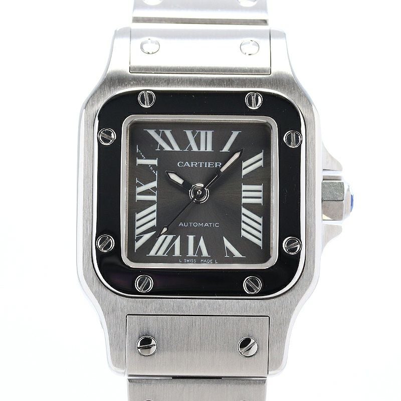 【中古】CARTIER SANTOS GALBEE SMALL MODEL ASIA LIMITED カルティエ サントスガルベ SM アジア限定 グレーダイヤル W20066D6