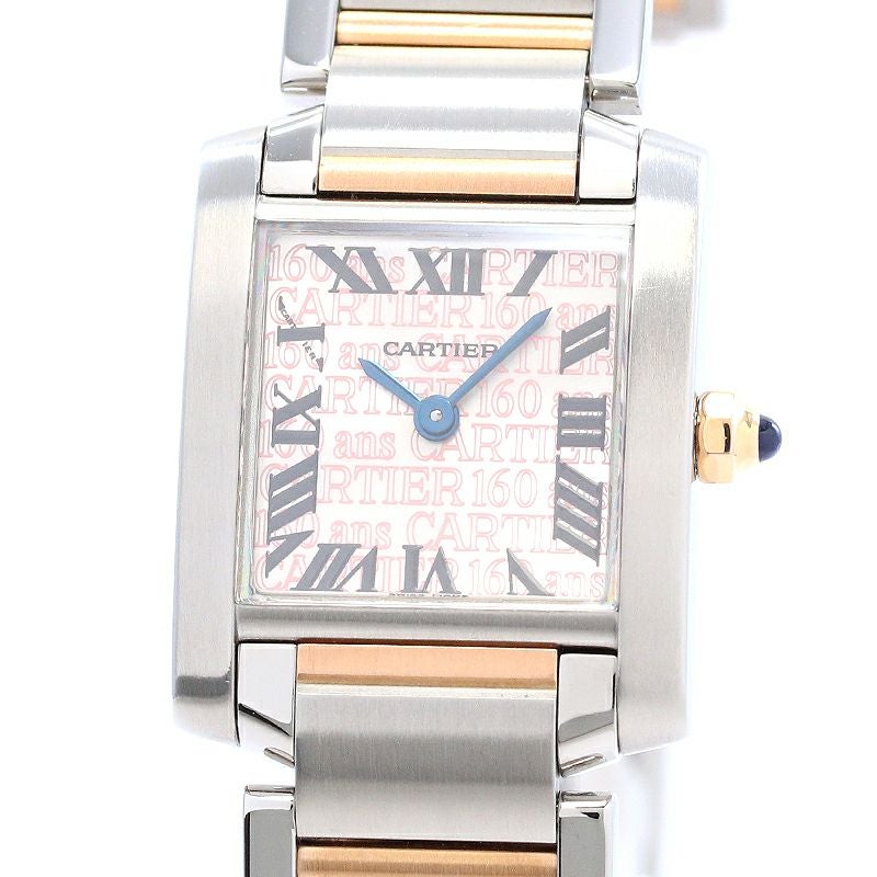 【中古】CARTIER TANK FRANCAISE SMALL MODEL 160TH ANNIVERSARY 2007 CHRISTMAS カルティエ タンクフランセーズ SM 160周年 2007年 クリスマス限定モデル W51036Q4