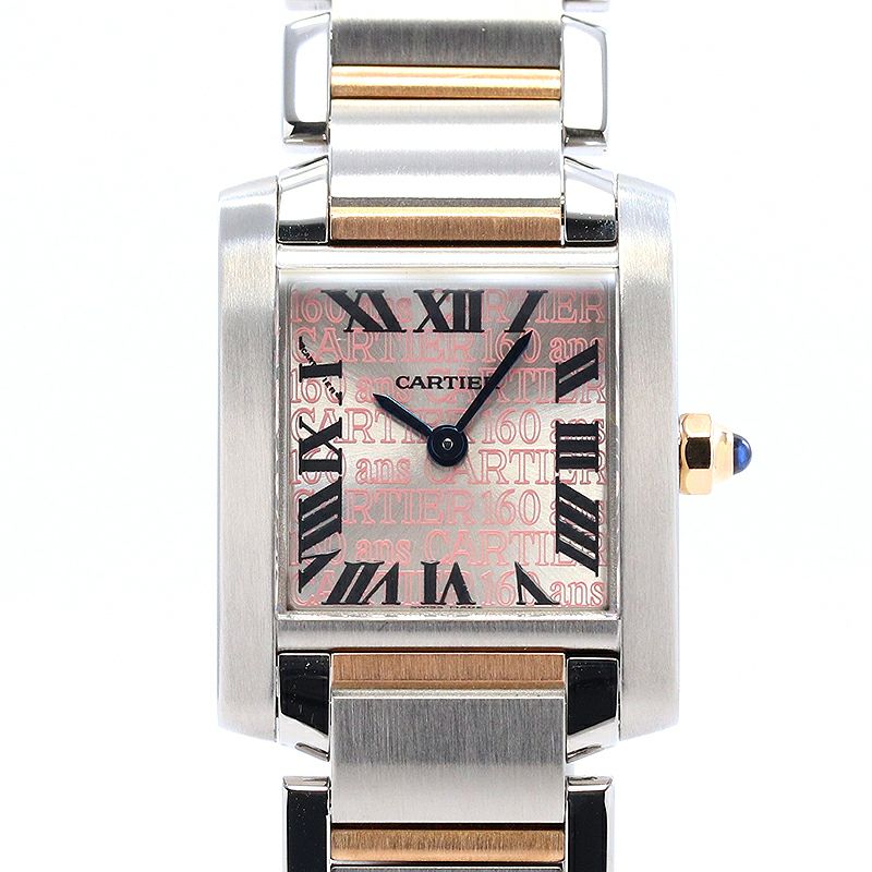 【中古】CARTIER TANK FRANCAISE SMALL MODEL 160TH ANNIVERSARY 2007 CHRISTMAS カルティエ タンクフランセーズ SM 160周年 2007年 クリスマス限定モデル W51036Q4