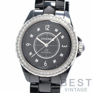 【中古】CHANEL J12 シャネル J12 38MM ブラックセラミック ダイヤモンドベゼル H3109