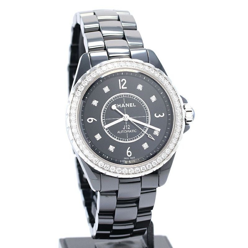 【中古】CHANEL J12 シャネル J12 38MM ブラックセラミック ダイヤモンドベゼル H3109